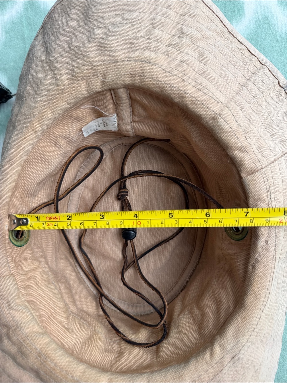 POP brand Beige Cotton Canvas Wide-Brim Outdoor Sun Hat - Picture 9 of 9